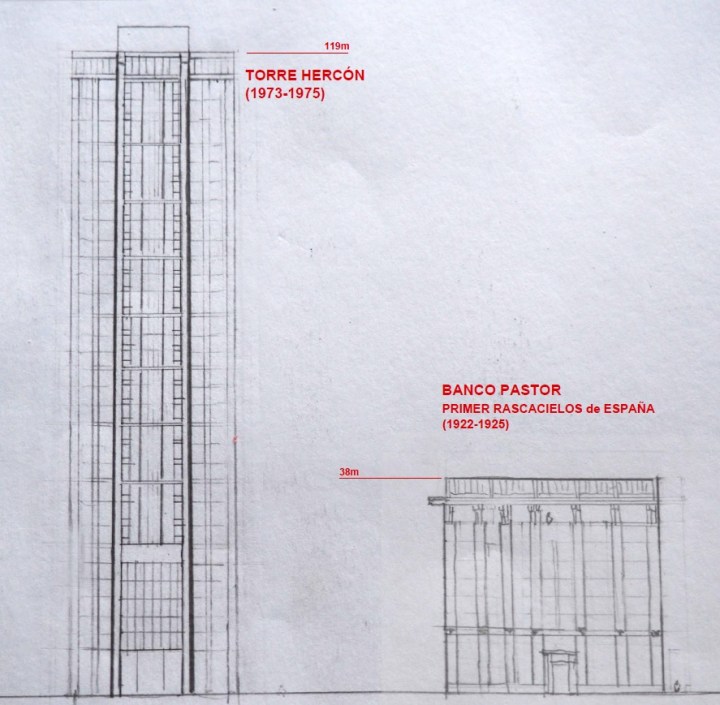 alzado-torre-hercon-banco-pastor-primer-rascacielos-españa