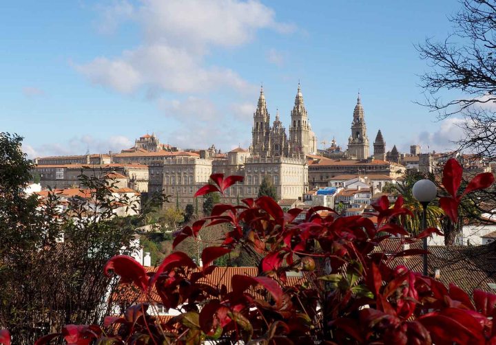 Vista Catedral Santiago desde mirador Alameda